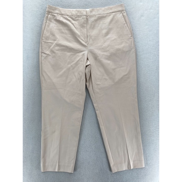 Ann Taylor Pants - Ann Taylor Curvy Fit Ankle Pants Women's 16P Beige Stretch Slim Leg Career NWT